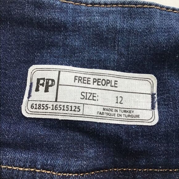 Free People Denim Min Skirt Blue Modern Femme Jean Denim Mini Skirt - Picture 11 of 12